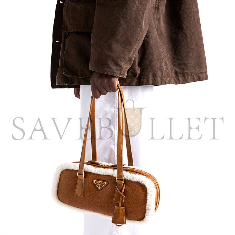 PRADA MEDIUM SHEARLING TWO-HANDLE BAG 1BB124 (27*12*6cm) PRADA MEDIUM SHEARLING TWO-HANDLE BAG 1BB124 (27*12*6cm)